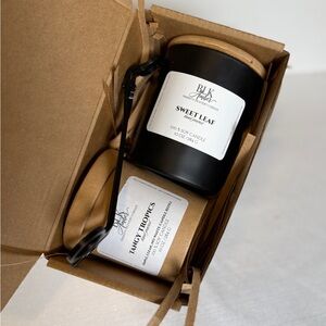 BLK AMBER Candles Set - Black and White